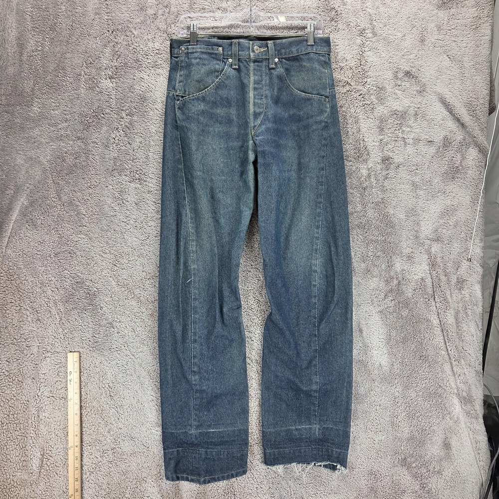 Vintage Levis Engineered Jeans Mens 30x32 Blue Twisted Button Fly Denim